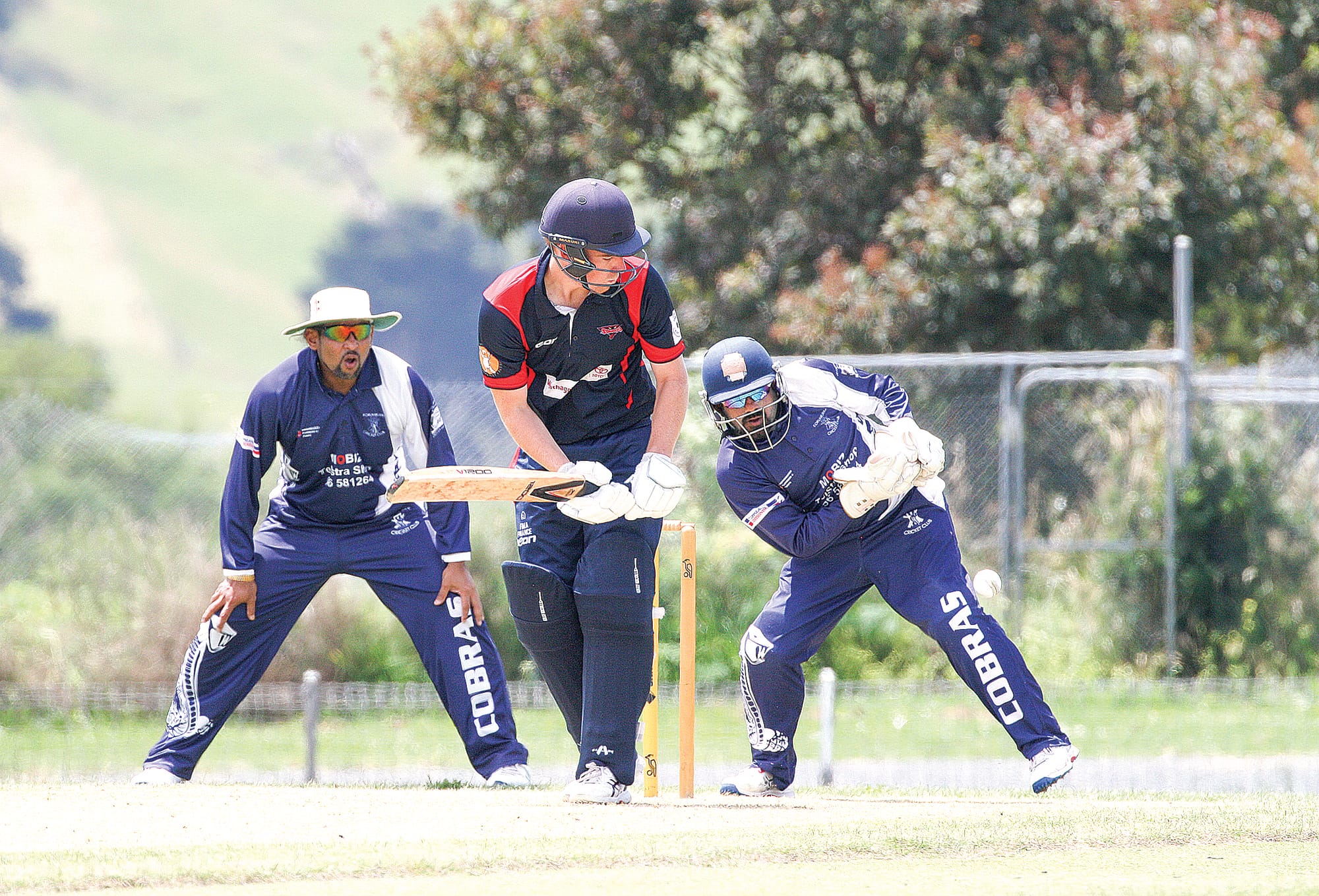 Jacob Strickland takes a moment to decide whether his shot is enough to make a run. 