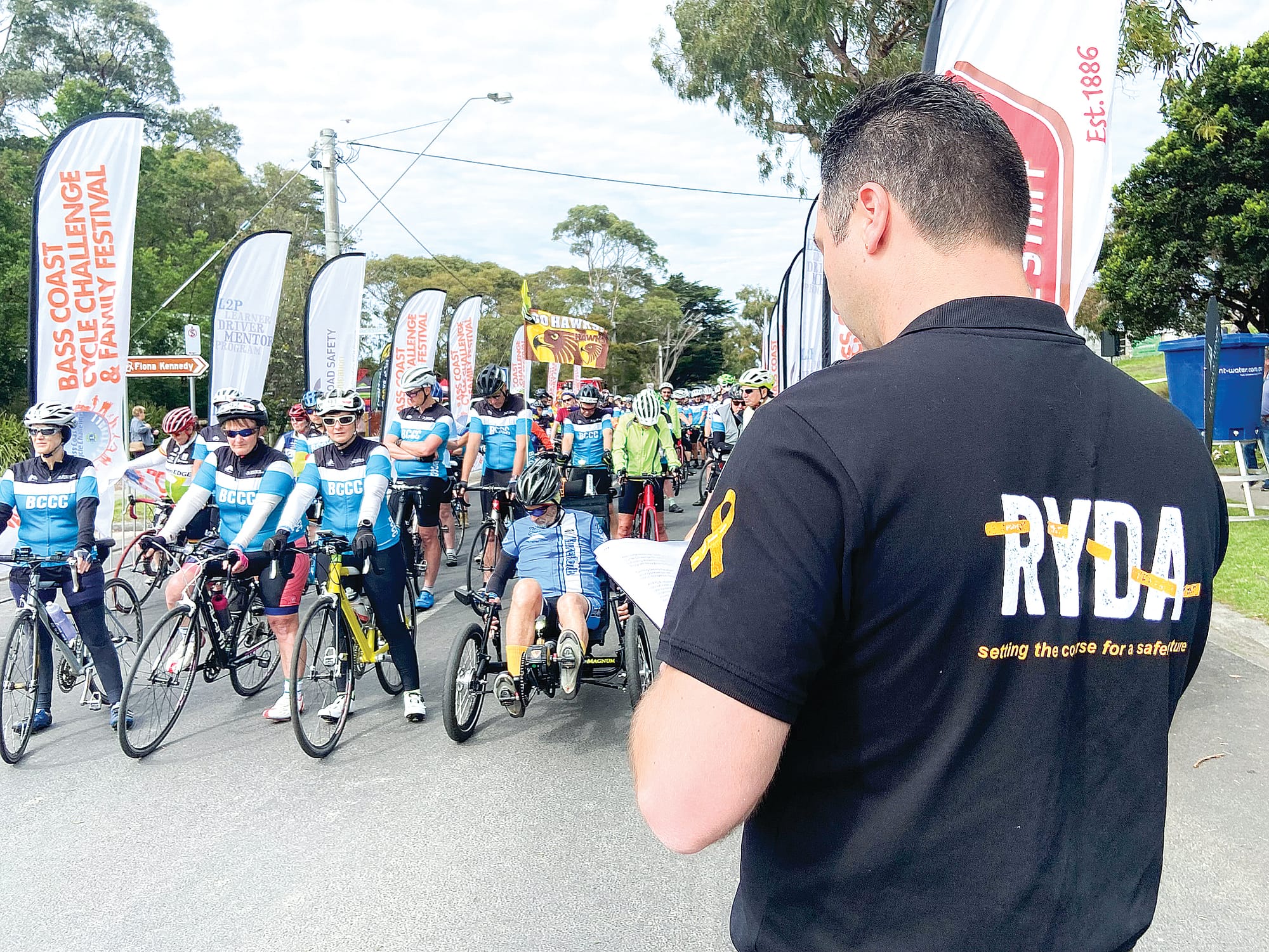The charity ride caters to all ages and abilities, including options of 40km, 53km, 85km, 121km, and 100km gravel routes.