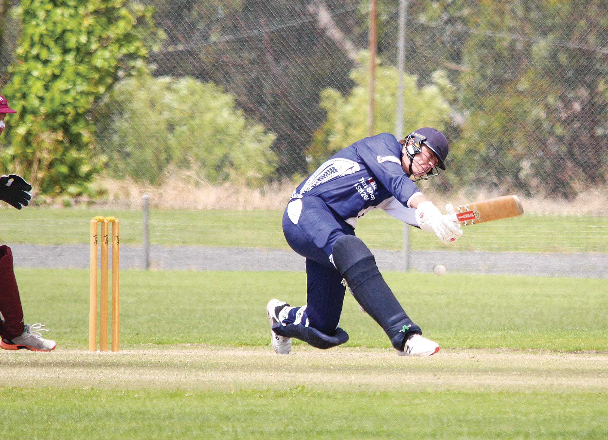 Jacob Whiteside goes for a big shot in his side’s win over Nyora on Saturday. B08_5122