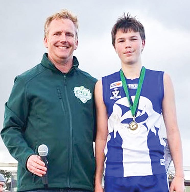 Noah McLennan from Tarwin won the Best on Ground award in the Under 16s Grand Final.