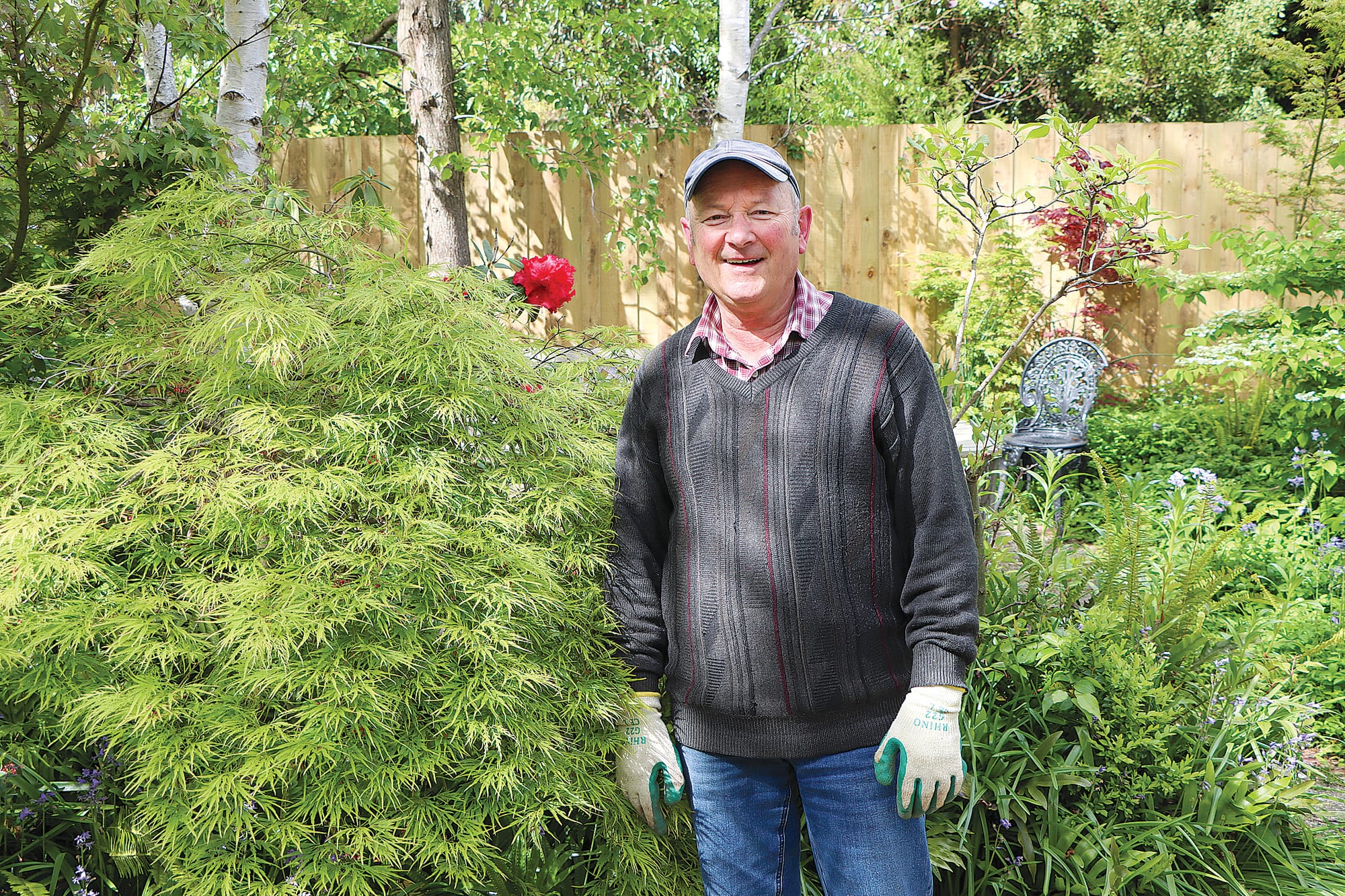 Howard Booth looks forward to welcoming people to his Lochchester garden during the Loch Village Garden Festival. A16_4122