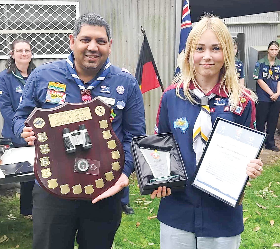 Venturer of the Year went to Mia Kelly of Phillip Island.