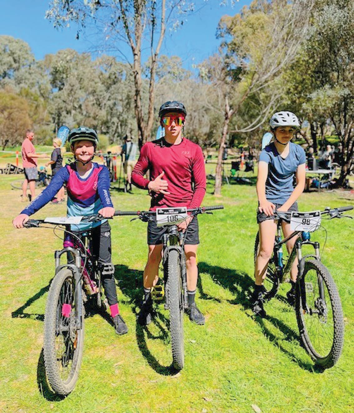 Triple gold victory for mountain biking team