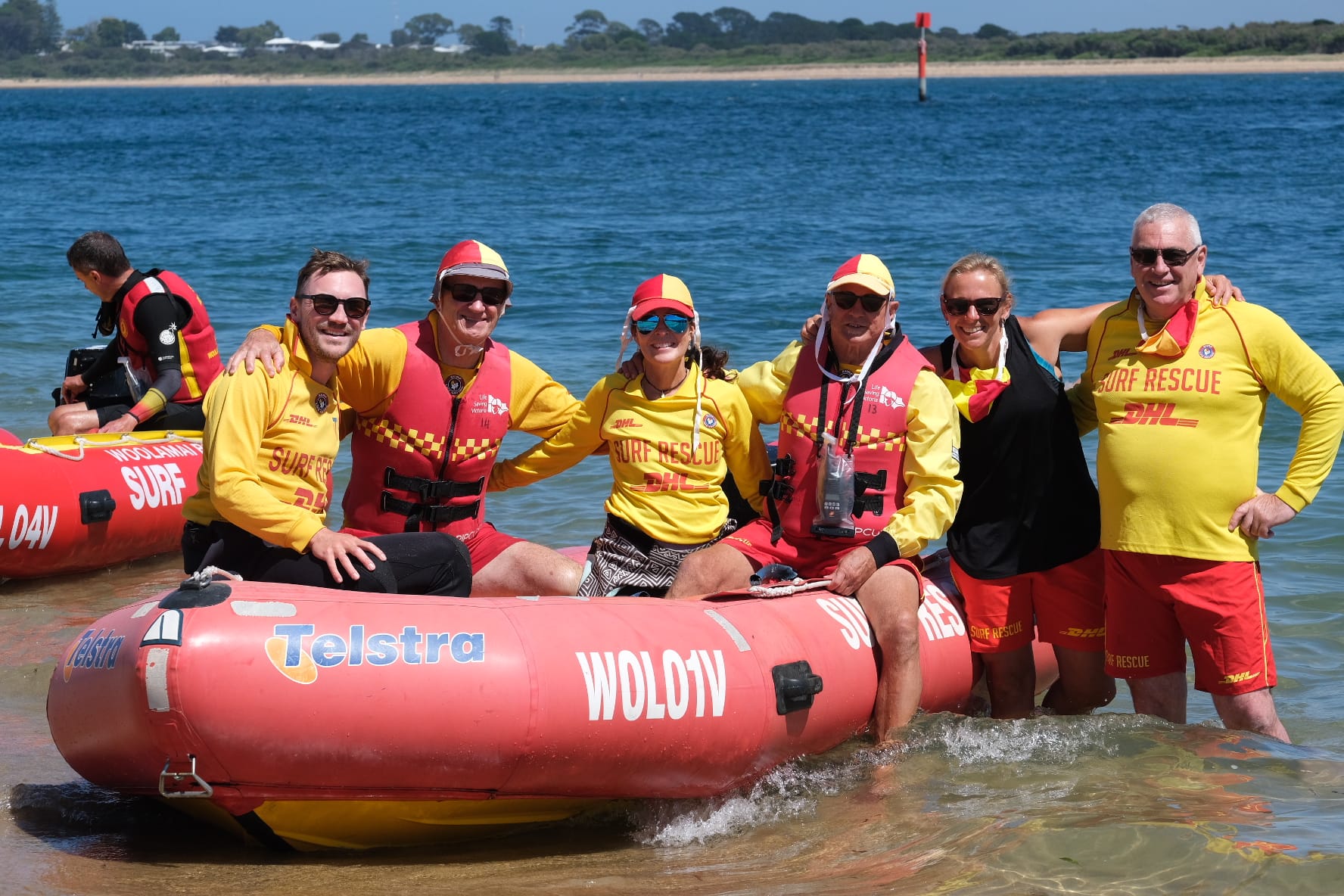 Woolamai Beach Surf Life Saving Club (WBSLSC) volunteers prep for the San Remo Channel Challenge.
Photo: Snapshot Photography by Nici Cahill
