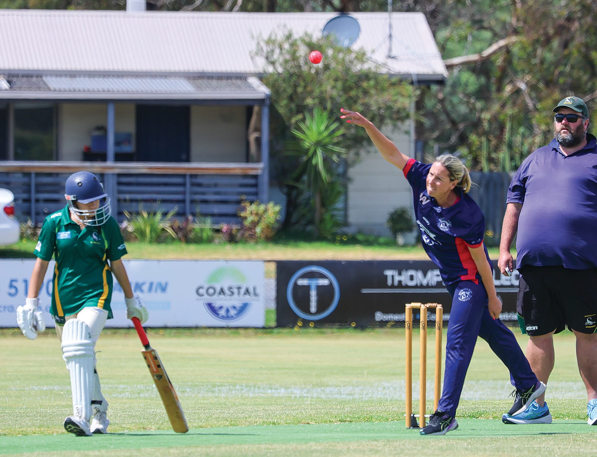 Sarah Tyrrell took a wicket for Kilcunda-Bass Sharks in a tight match against Leongatha Town at Bass on Sunday.