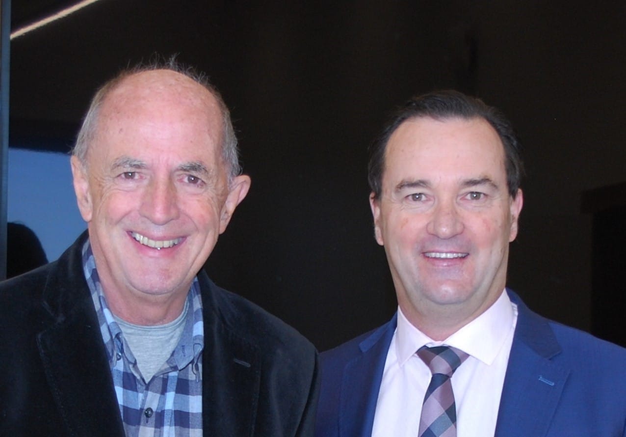 The Hon Peter Reith and Newhaven College Principal Tony Corr at Newhaven College Founders day in 2021.