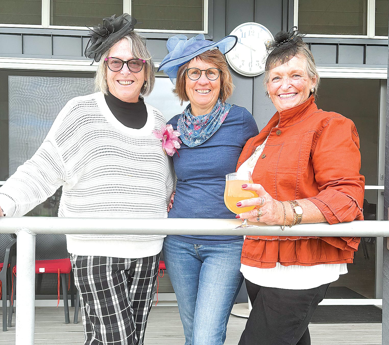 Sue Cartwright, Sue Baker and Sue Priller donned their fascinators on Cup Eve at the Wonthaggi Croquet Club. 