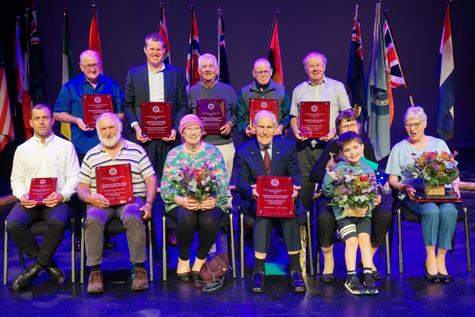 Proud recipients of the Rotary Club of Wonthaggi’s awards ceremony. 