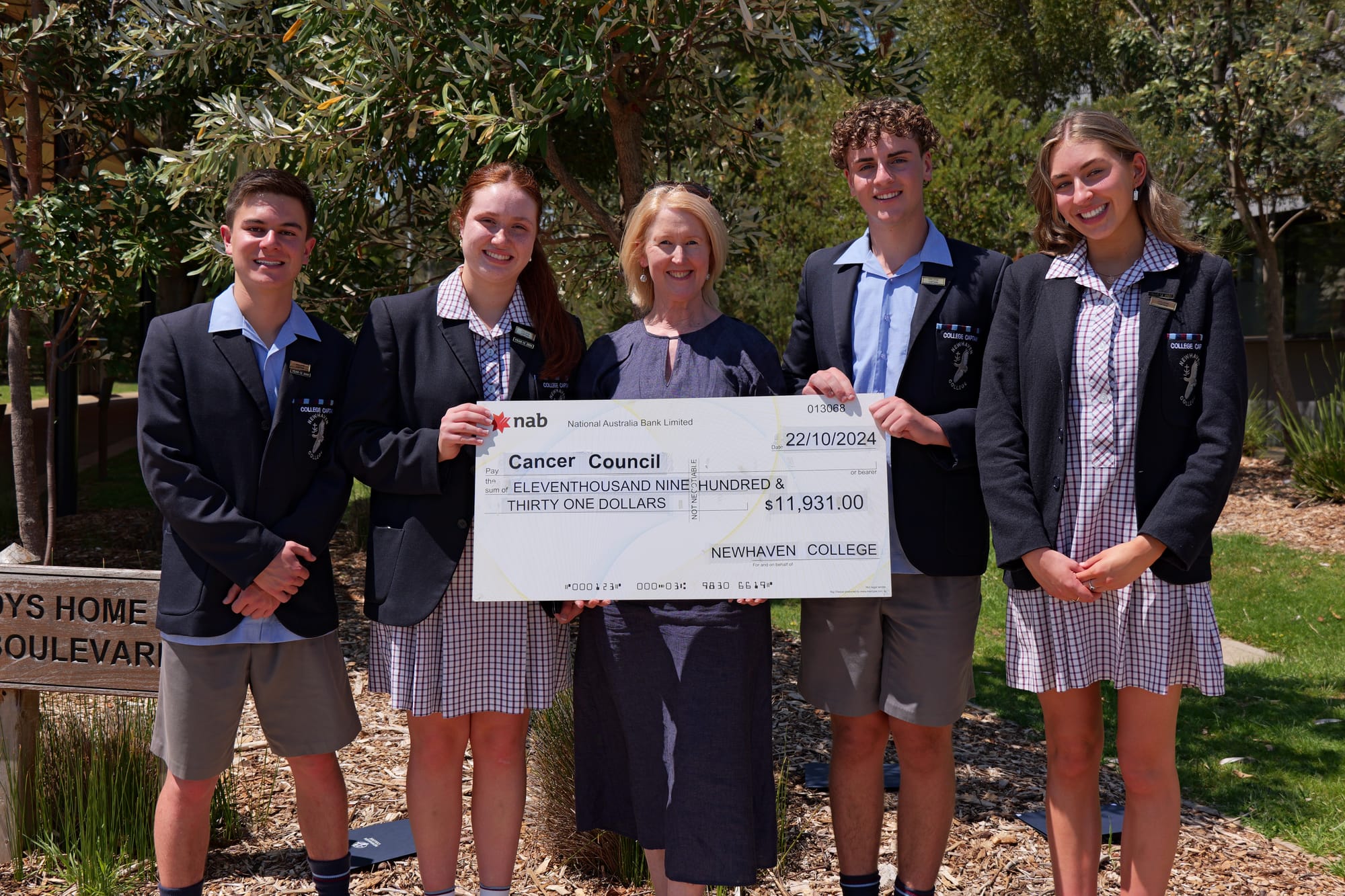 Newhaven College Students raise nearly $12,000 for Cancer Council
