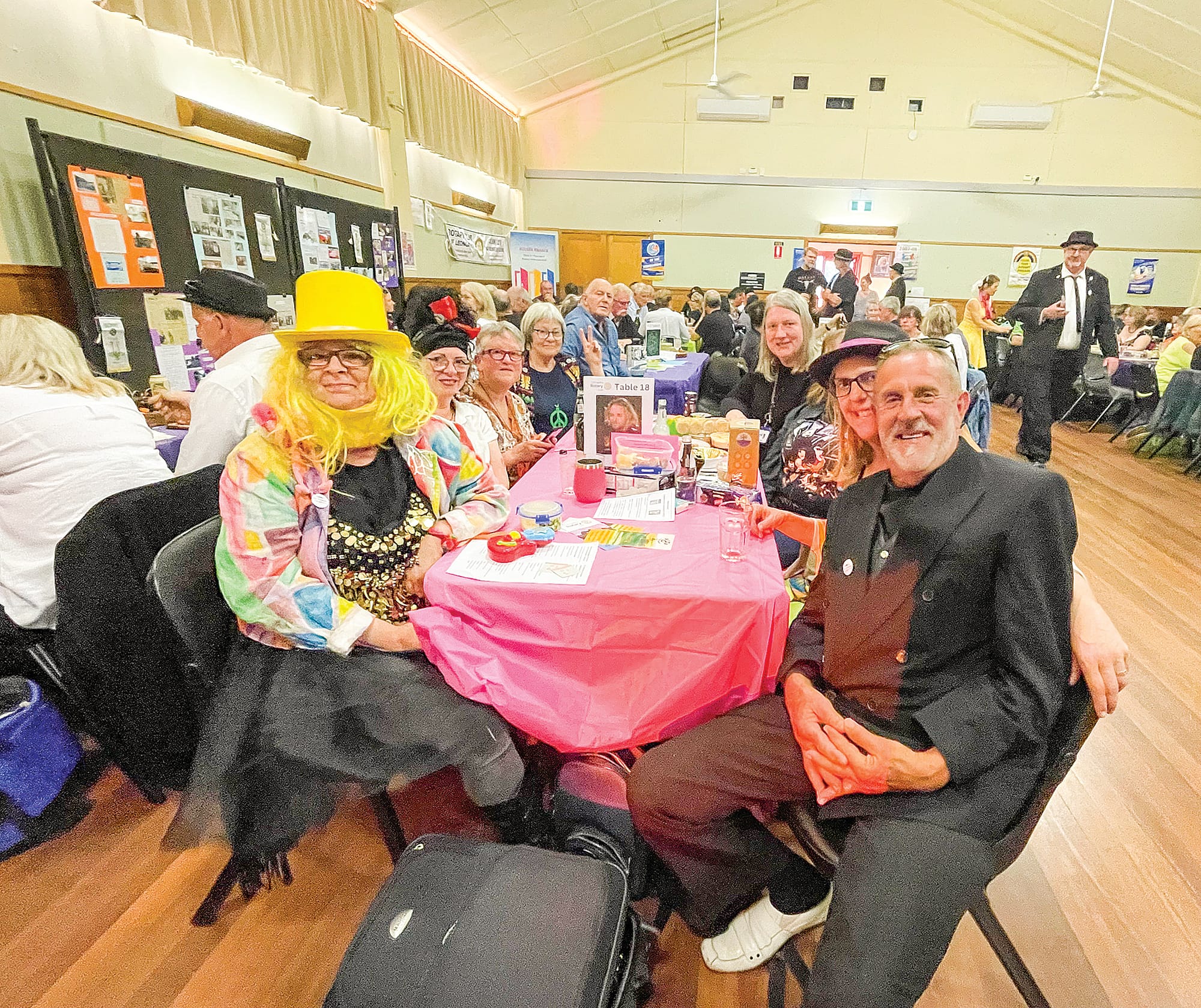 Music-inspired characters abounded at Leongatha Rotary Club’s 70th Birthday celebration, with this group taking a creative approach featuring the likes of Amy Housewine and Elton Bowie. A18_4723