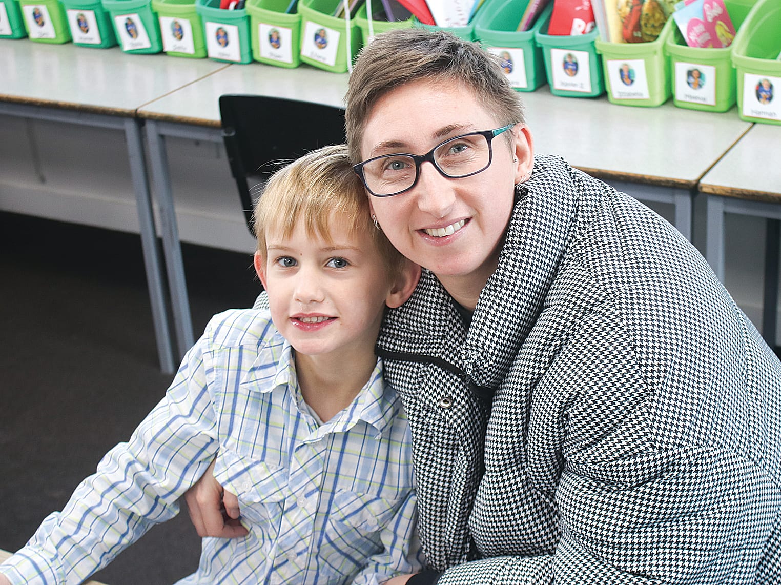 Maddison Taber and her son Henry enjoy some hands-on fun at Wonthaggi North’s 100 Days of Prep celebration. W05_3125