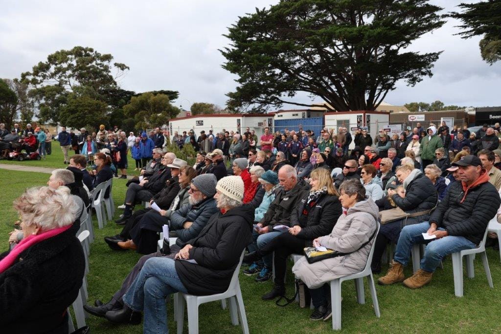 There was a bumper crowd at San Remo’s Anzac Day service last Thursday.