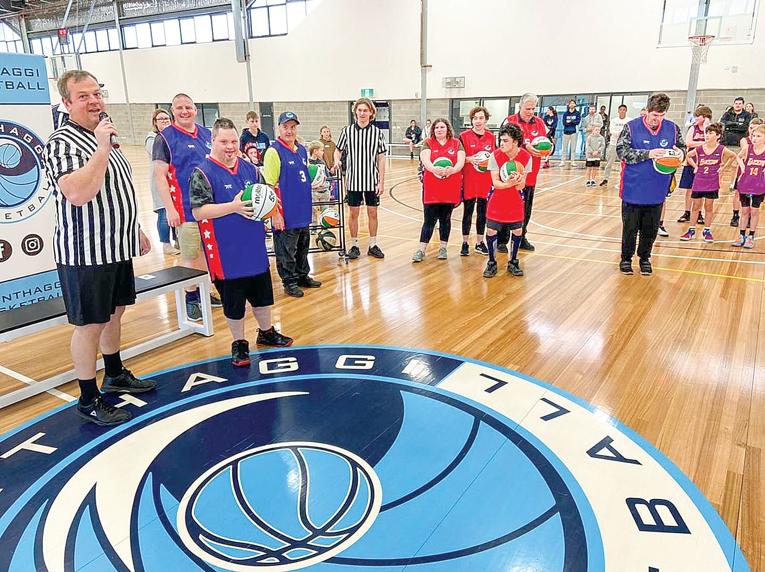 Four days a week are dedicated to domestic level refereeing for basketball including his much-loved All-abilities team.