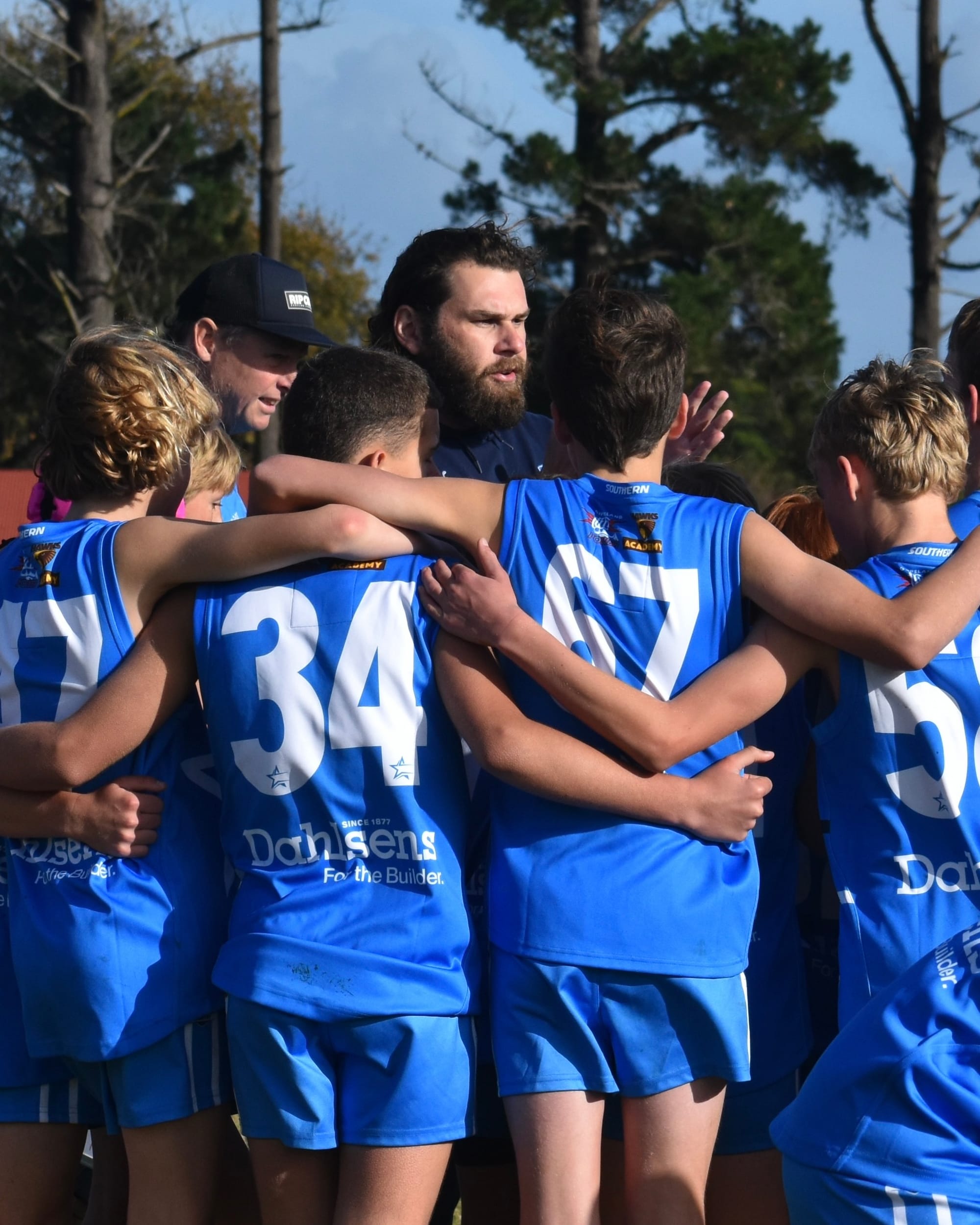 Southern Gippsland with Coach Steve Lock at the Gippsland All Stars round at Wonthaggi Recreation Reserve. Photo: Jo O’Reilly Stubbs. 