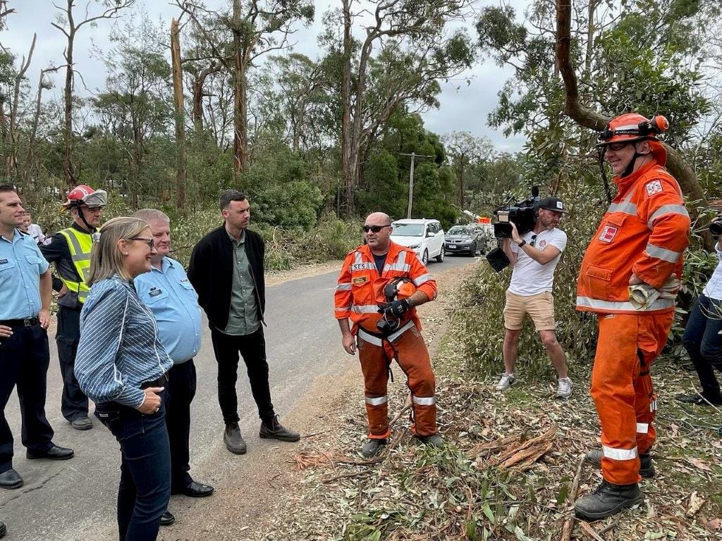 “Sounds scary” - Premier Allan hits the ground in Mirboo North