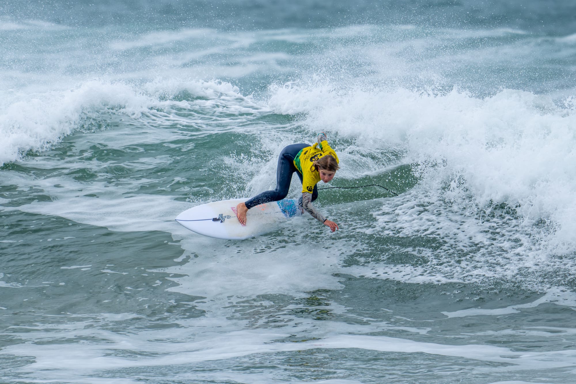 Champions Rise At Torquay Point on Finals Day of The 2023 Woolworths Surfer Groms Comp