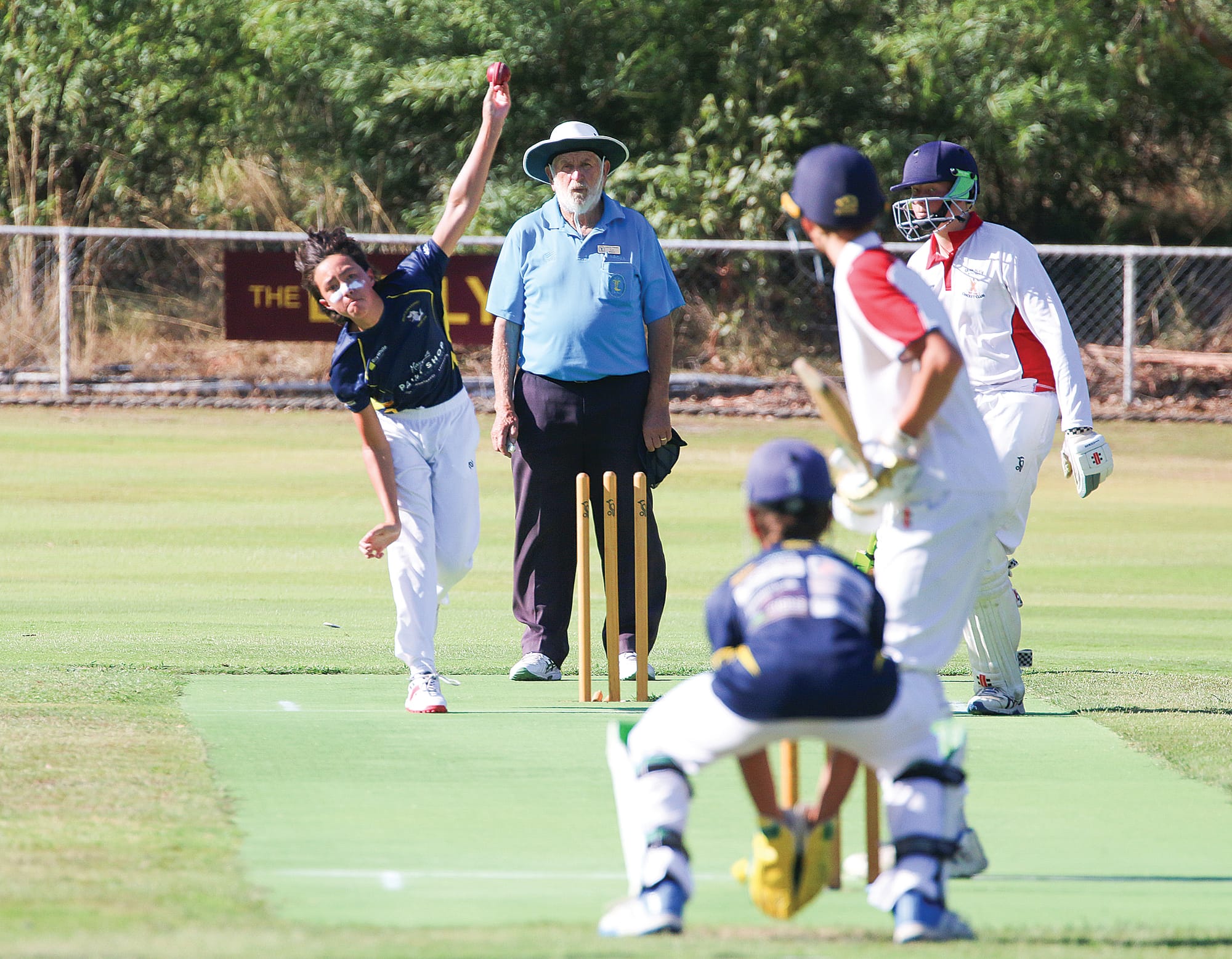 Phillip Island’s Ethan Rhee bowled 2/8 in the U15s grand final.