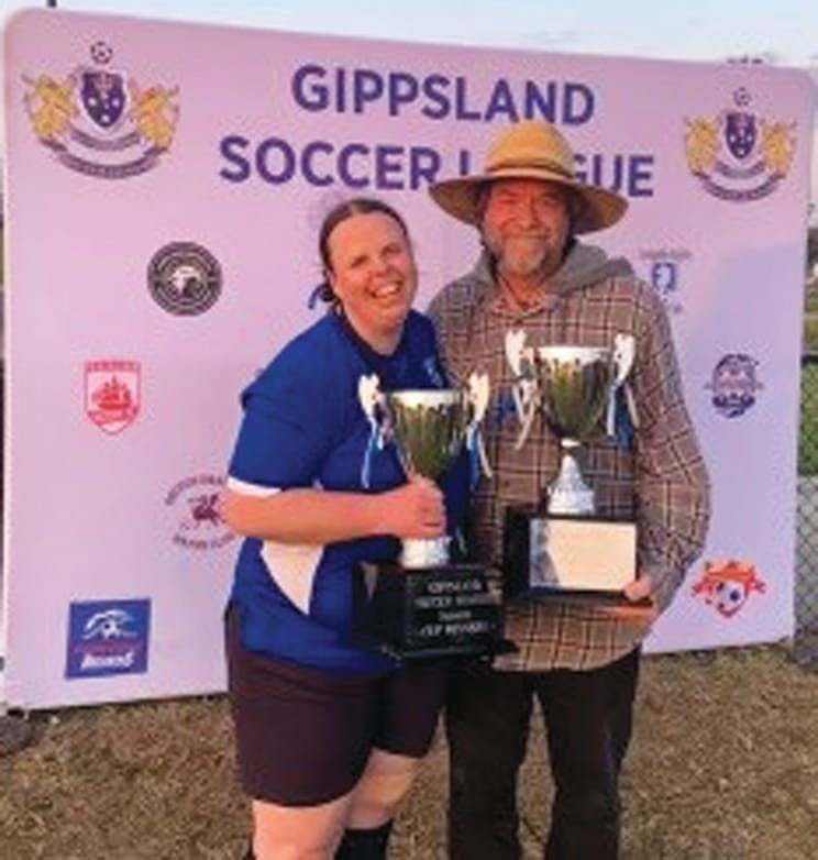 Premiership coaches and father/daughter duo Bethany and Peter Milkins celebrated the recent success of the Leongatha Knights.