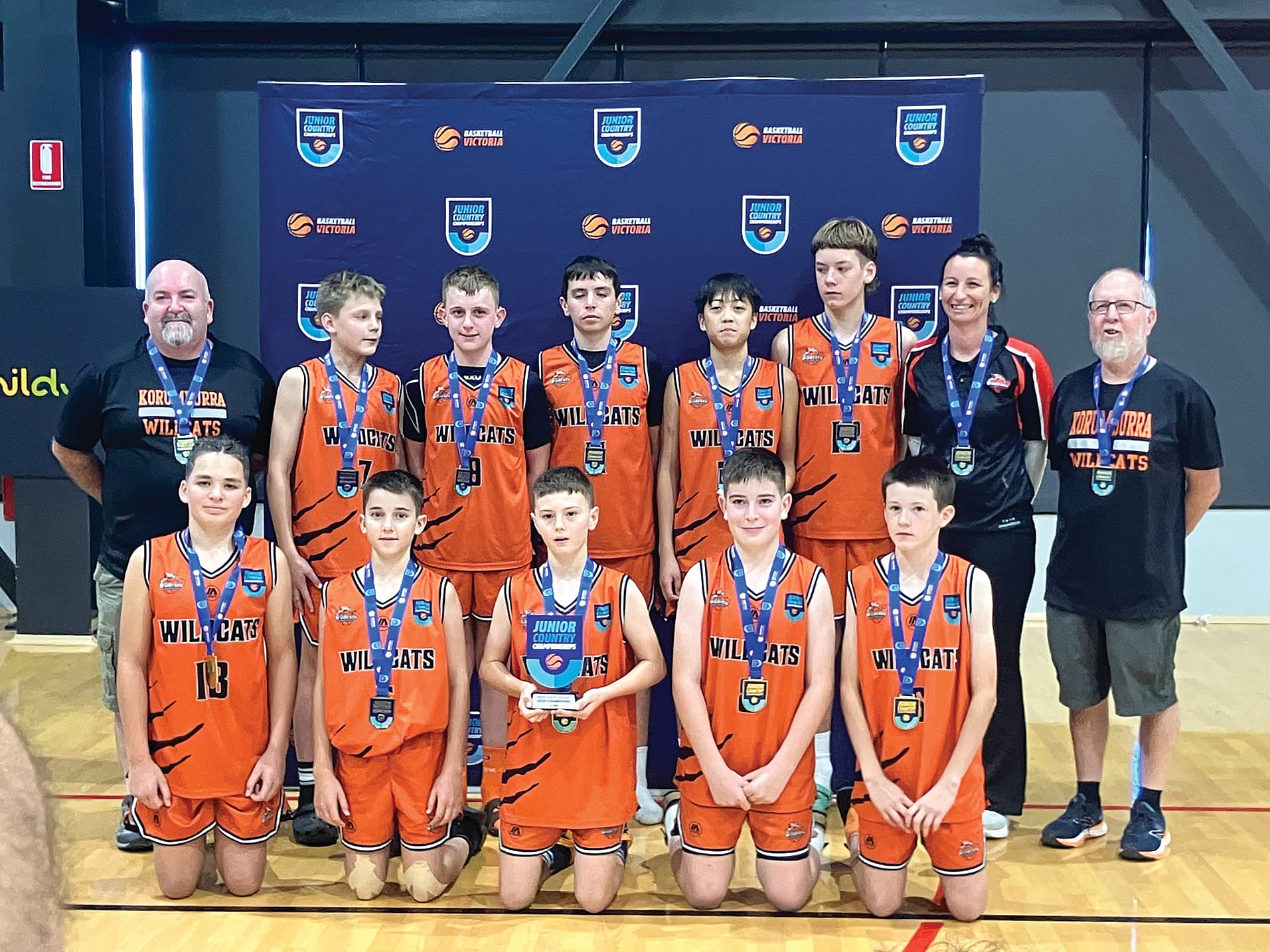Korumburra Basketball Association’s U14 boys were the Division 2 champions in the Junior Country Championships.