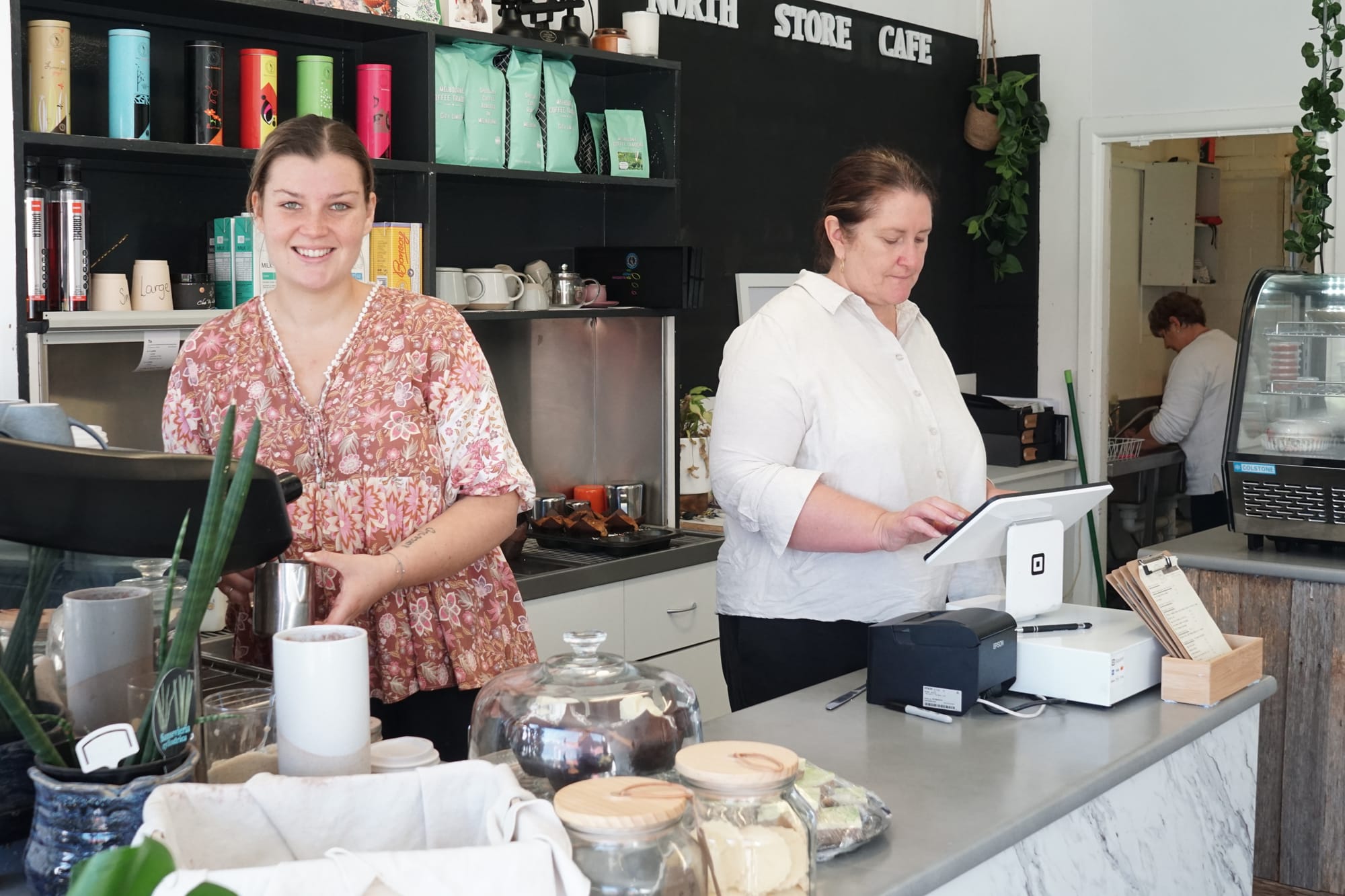 Ally and Fiona Cengia were quick to get up and running again after intruders childishly decided to smash eggs throughout the café last week.&nbsp;

