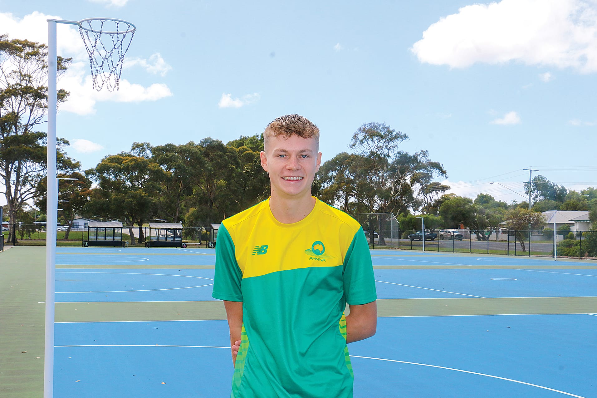 Zac Mabilia played for the Australian U20 men’s netball team at the Men’s Netball Nation Series in Singapore recently. Tk22_5224