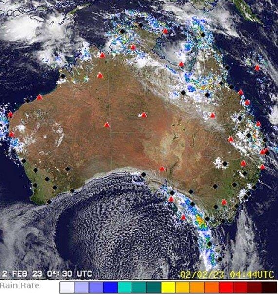 Fishermen say the storm swell and winds were unusual for this time of the year. Here’s Friday afternoon’s national radar image.