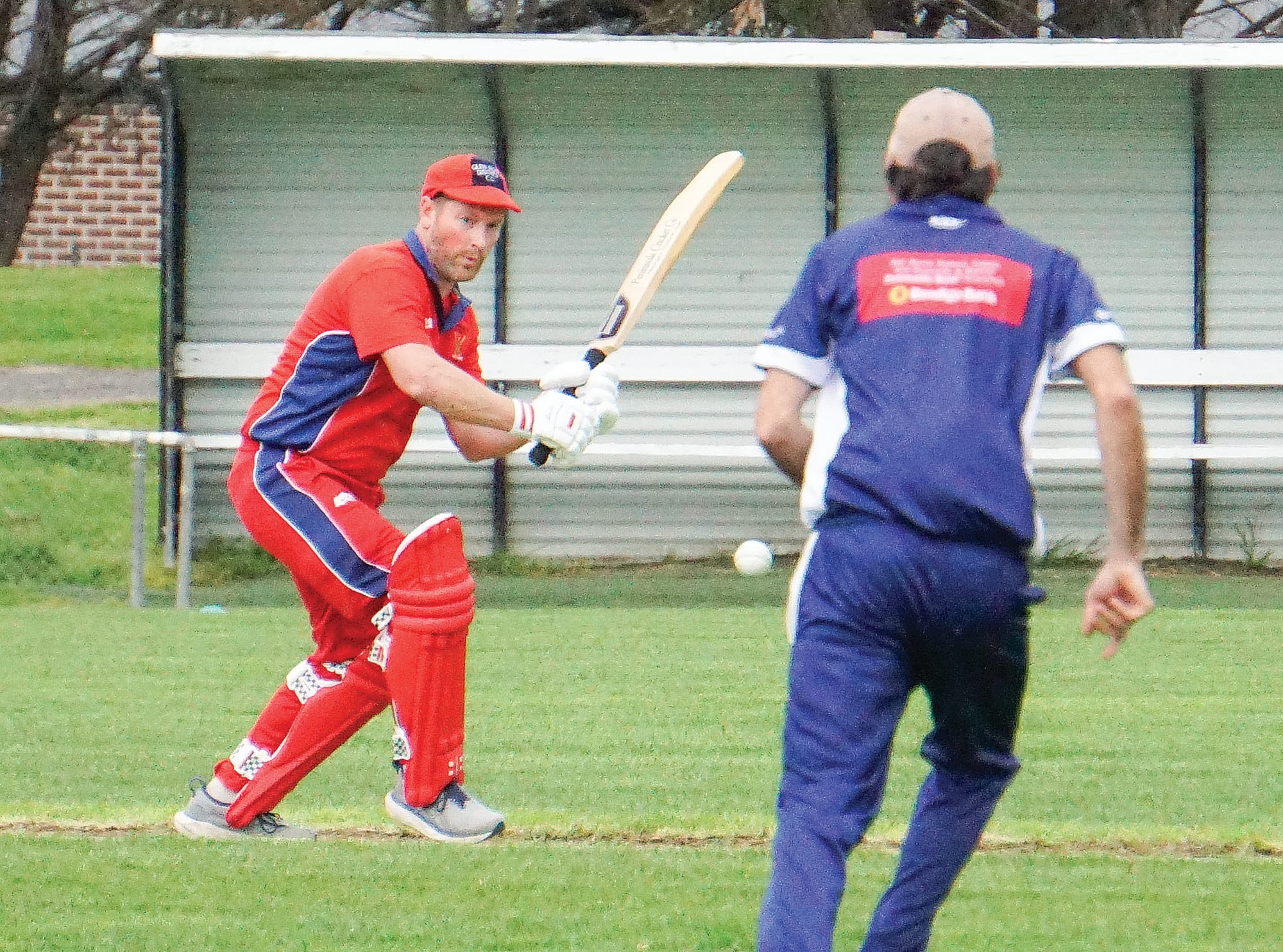 Matthew Donohue assesses whether to make a run. Ns08_4124