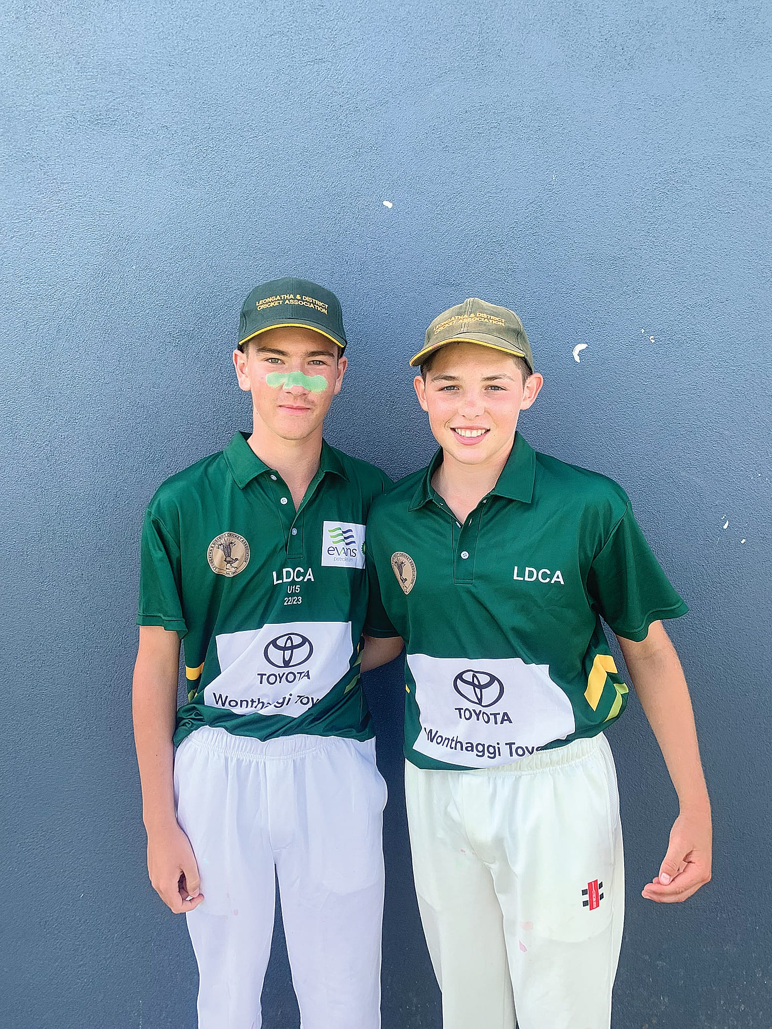 Archie Donohue and Lou Read were the standout players in Leongatha and District Cricket Association’s U15s GCL match against Warragul.