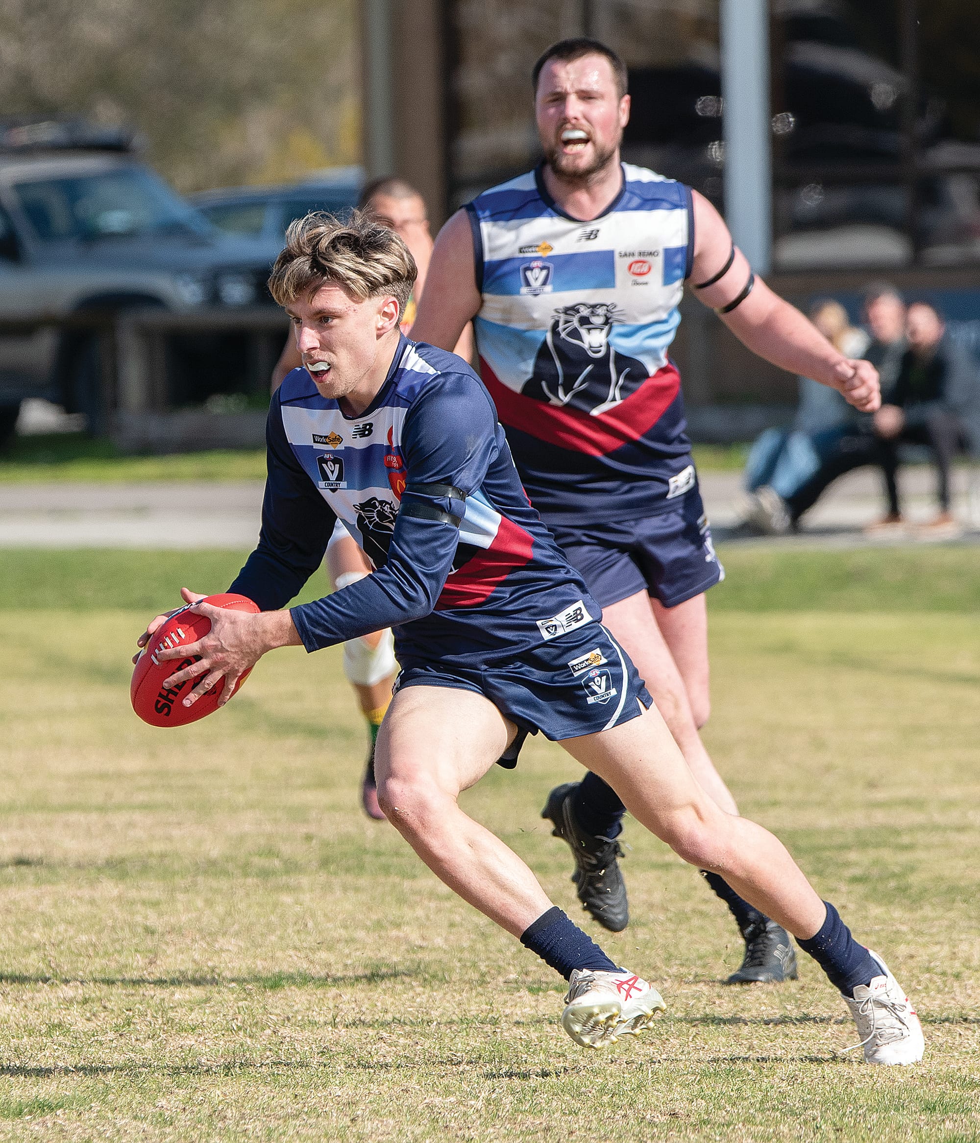 Dylan Susic injects speed through the centre for the Panthers.