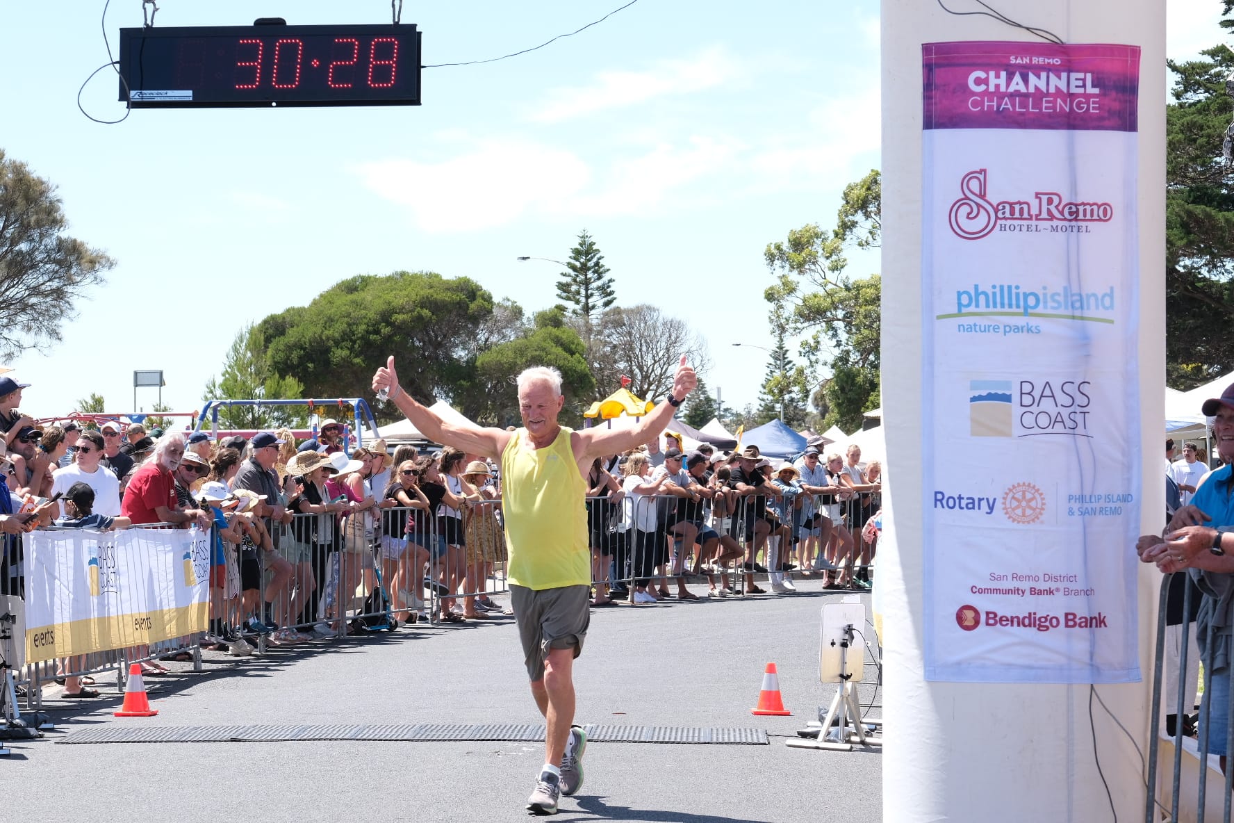 Brian Dallinger completing his 38th Channel Challenge.
Photo: Snapshot Photography by Nici Cahill.