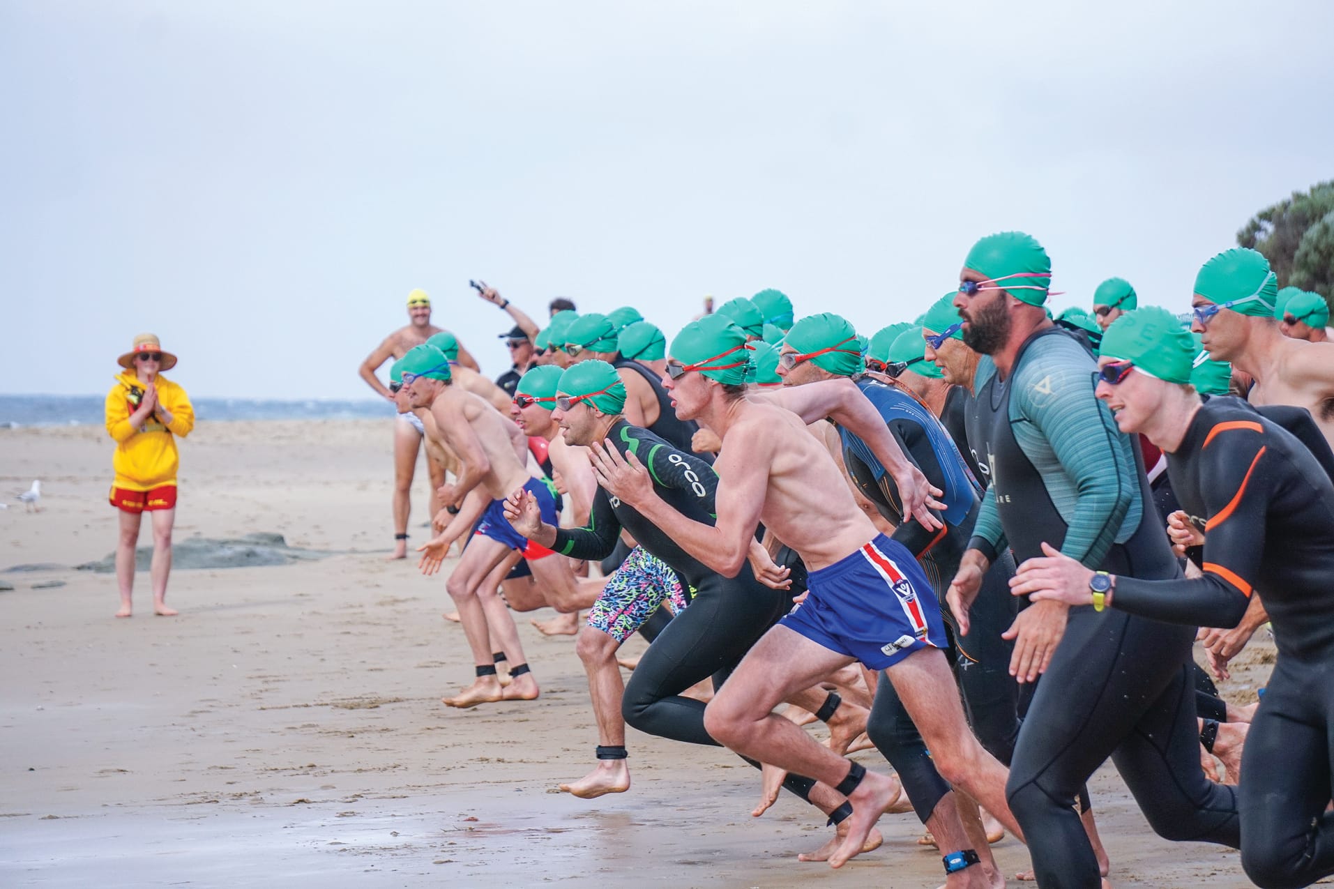 The Cape Paterson Aquathon gets off to a strong start as competitors brace the 400m swim.