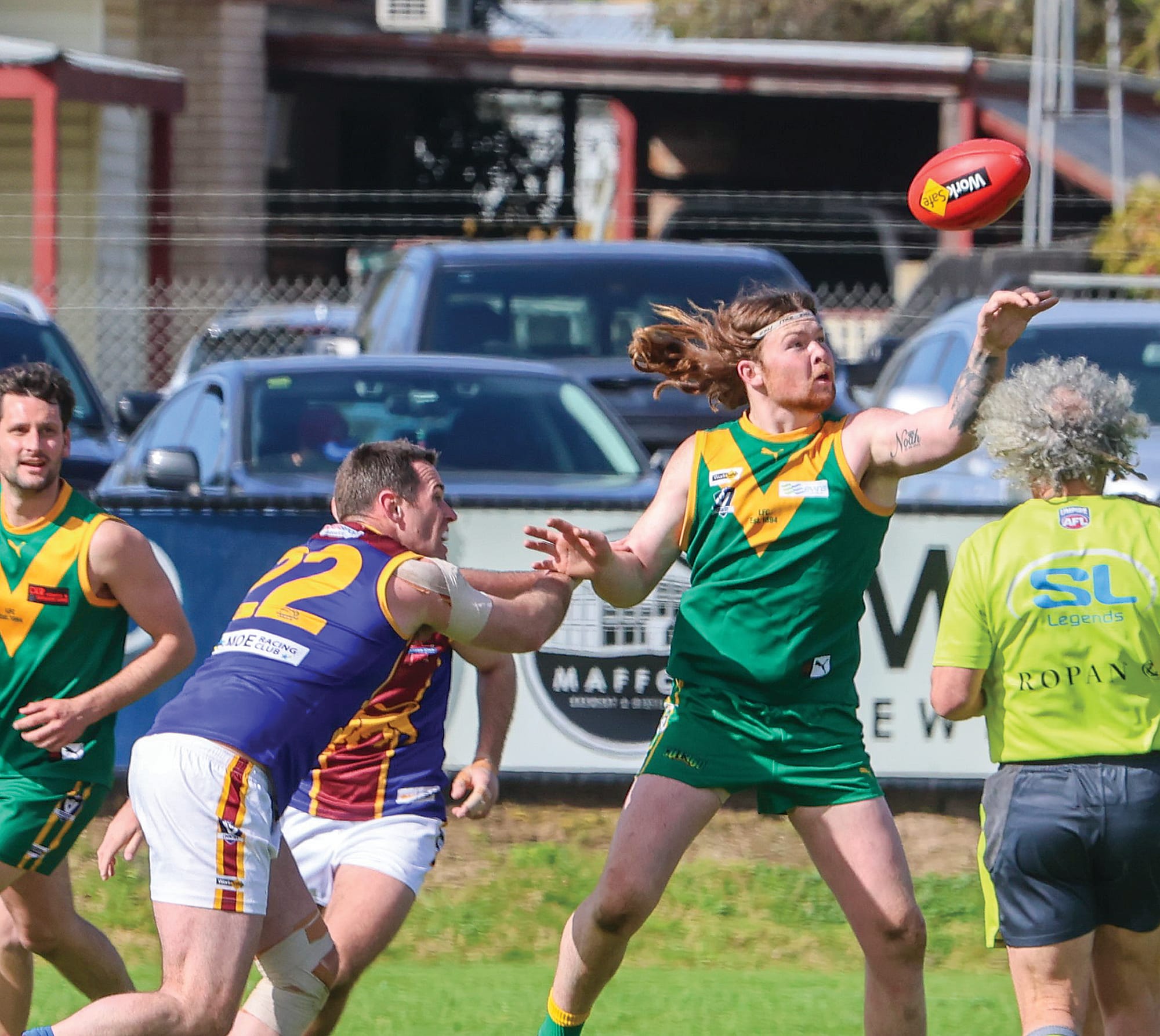 Mitch De Kleuver contested strongly against good opposition at the stoppages on Saturday. 