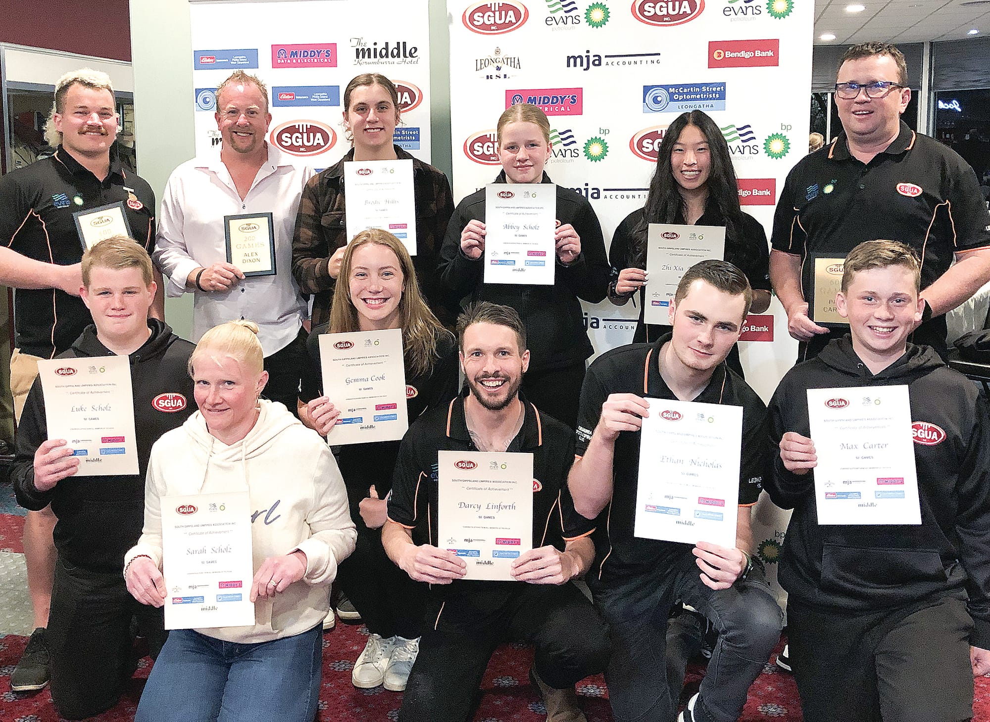 South Gippsland Umpires Association’s milestone umpires were congratulated at the recent presentation night.