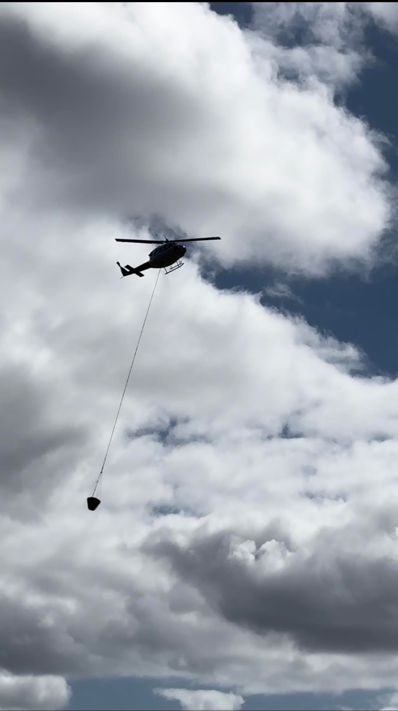 Air firefighting helicopters were brought in to assist in firefighting efforts on Wednesday.