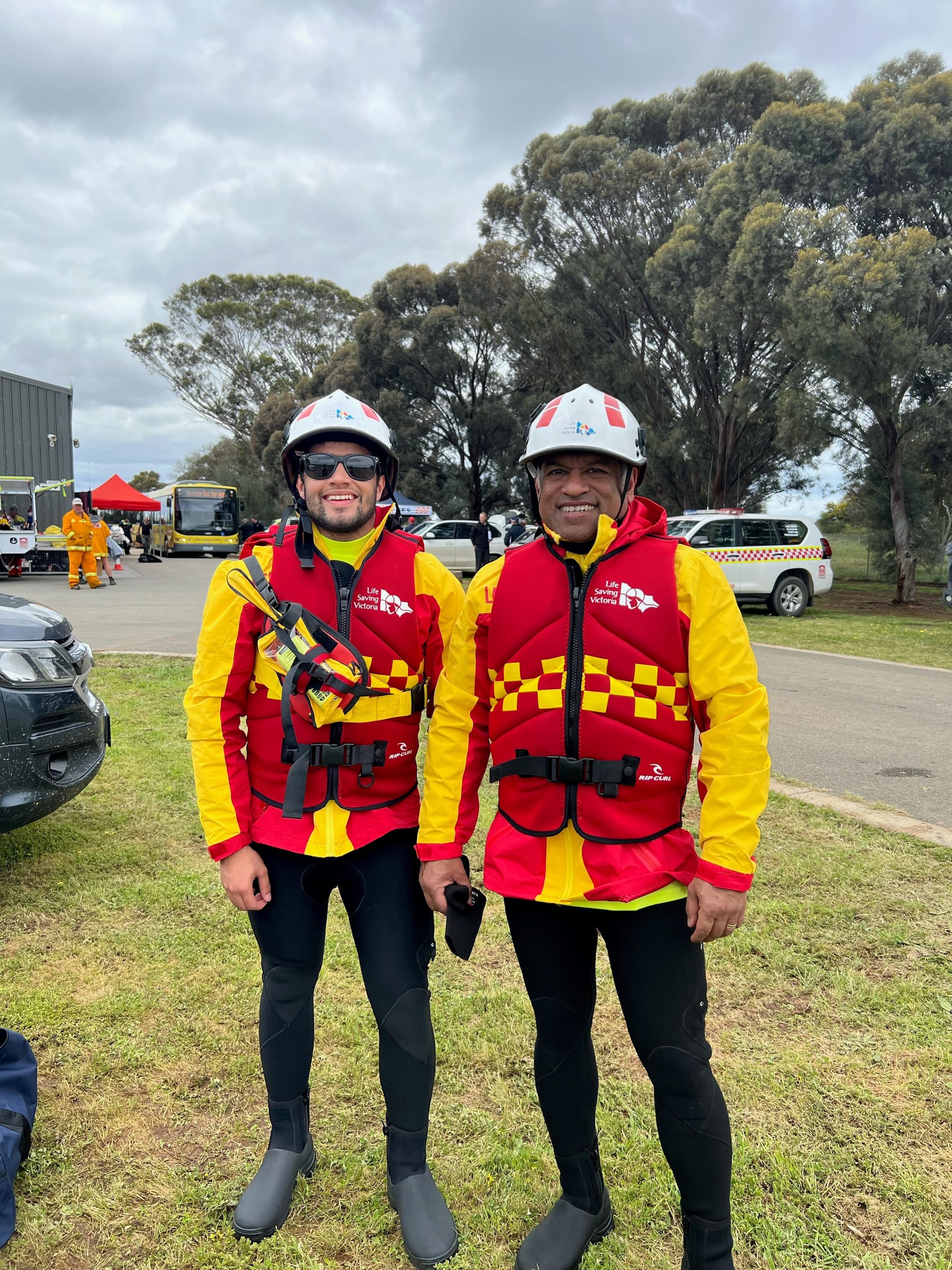 Local lifesavers swap the beach for floodwaters