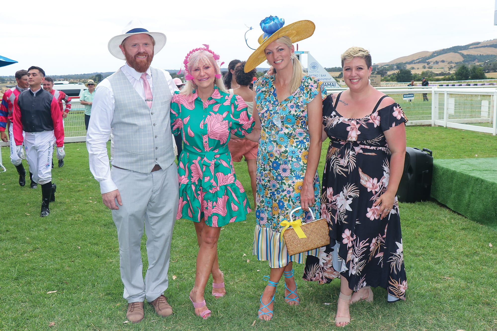 Glenn Odgers, Mandy Manning, Karlie Owen and Jessica Odgers managed the 2023 fashions on the fields on Saturday afternoon at the Woolamai races. Z27_0523