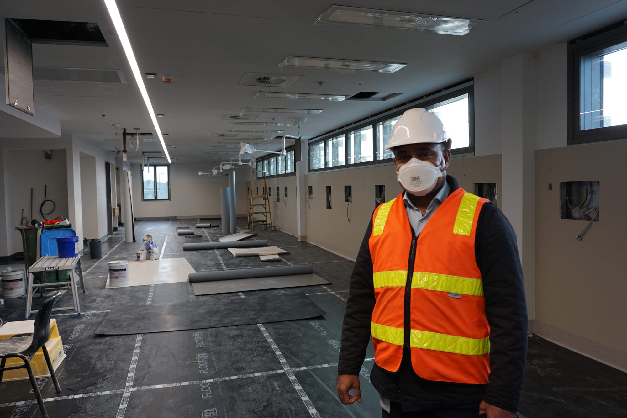 Wimal Kirinde showcases a new area of the surgical ward.&nbsp;