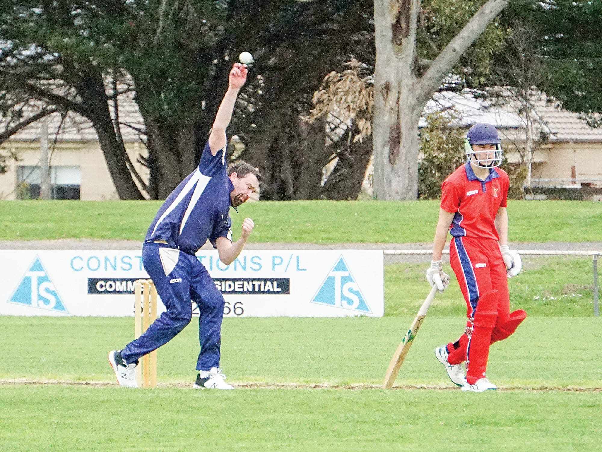 Kilcunda-Bass’ Chris Peckett delivers his first ball for the match. Ns07_4124