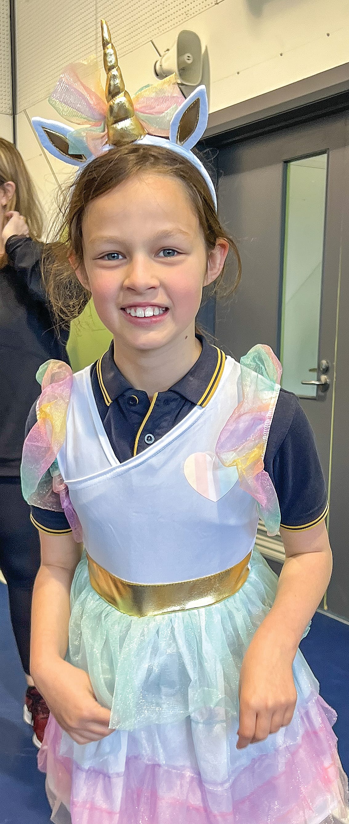 Lydia as ‘Thelma the Unicorn’.