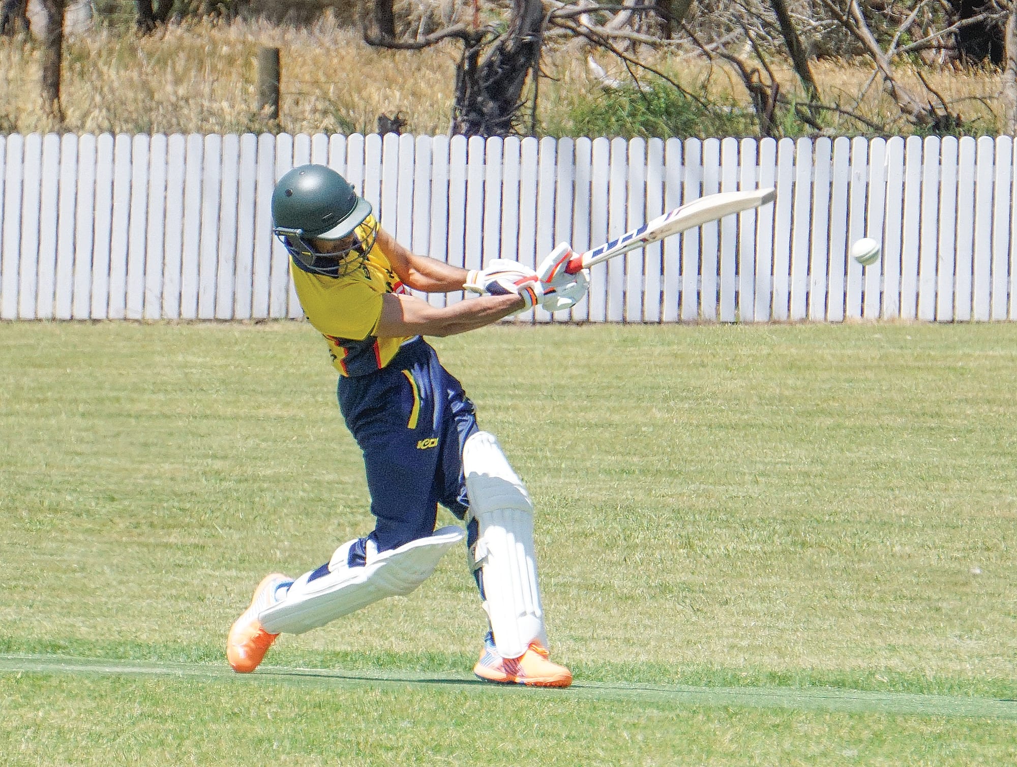 Sirirathnage makes a solid hit.