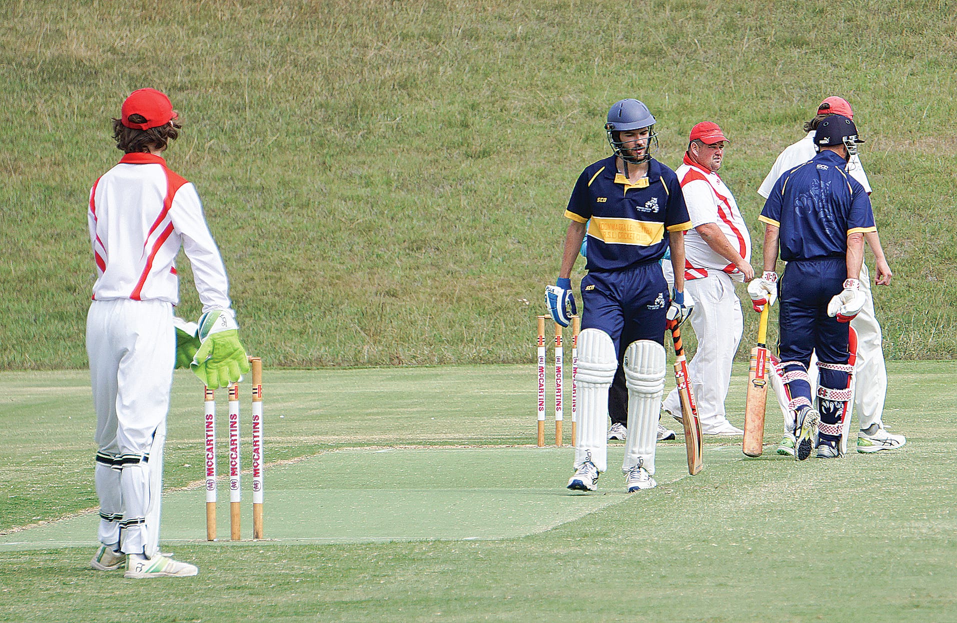 Josh Thomas takes a moment as the match gets on.