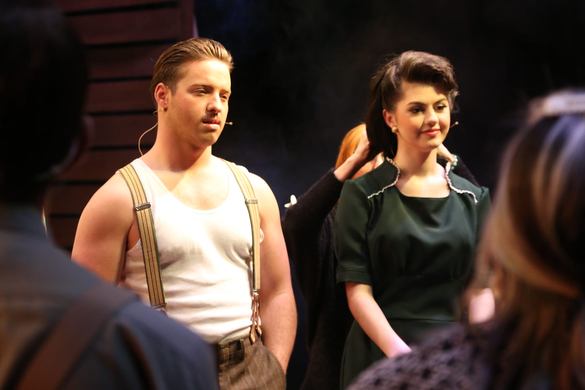 Final preparations for the lead cast Leisel Burrow (Alice) and Jimmy Rae (Jonah) on Thursday.