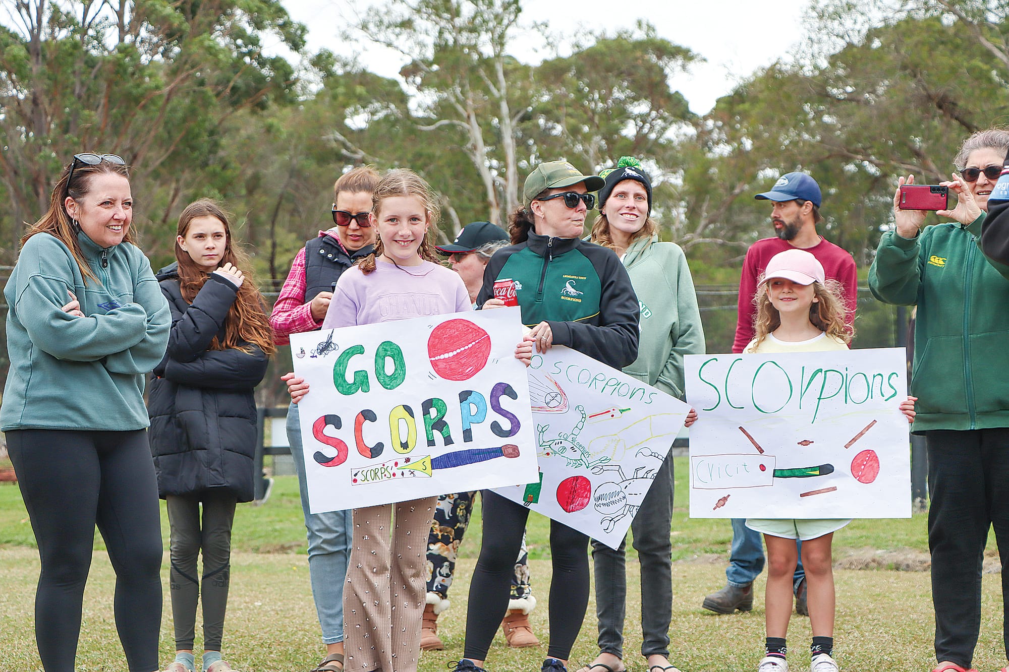Leongatha Town supporters savour the moment after the Scorpions wrapped up the B2 Premiership. A50_1325