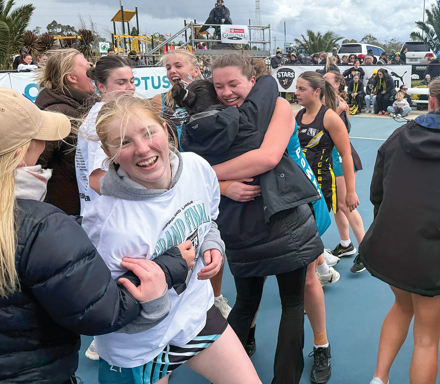 The celebrations begin for Wonthaggi Power’s C Graders on Saturday.