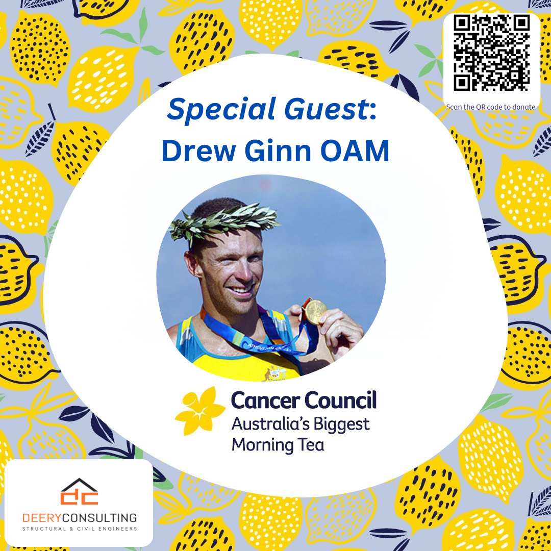 This year Deery Consulting Structural and Civil Engineers are hosting special guest and Olympic Gold Medalist, Drew Ginn OAM