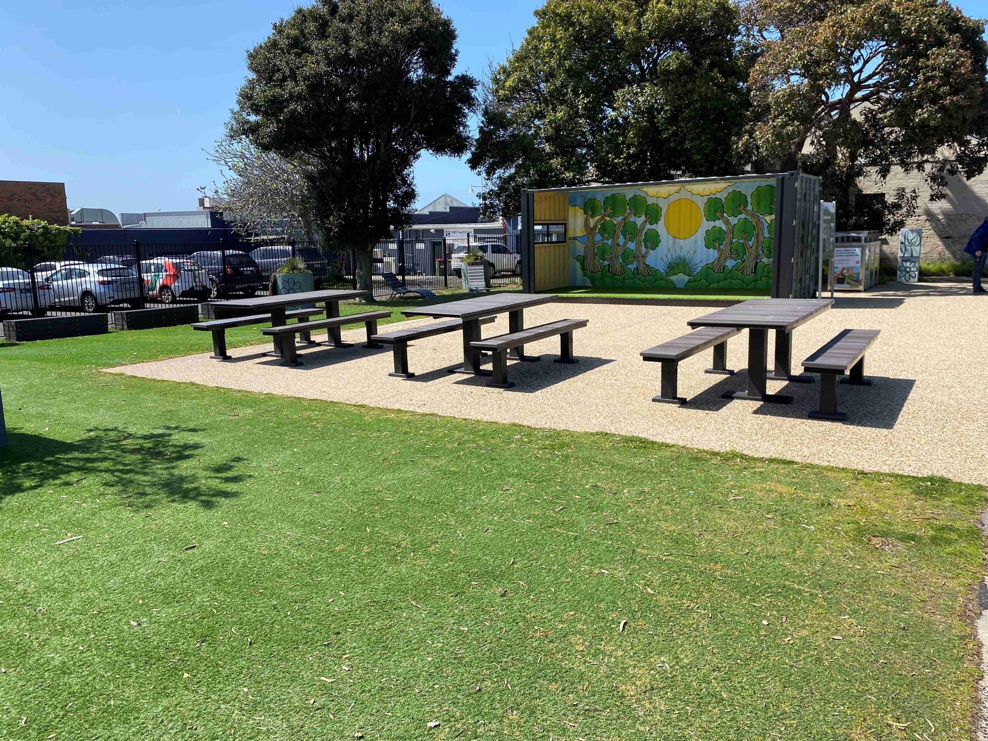 When will the shire acknowledge that no one uses their ‘Olive Justice Place’ park in Cowes and restore it to parking or some other use? (Photo school holidays October 2, 2024).