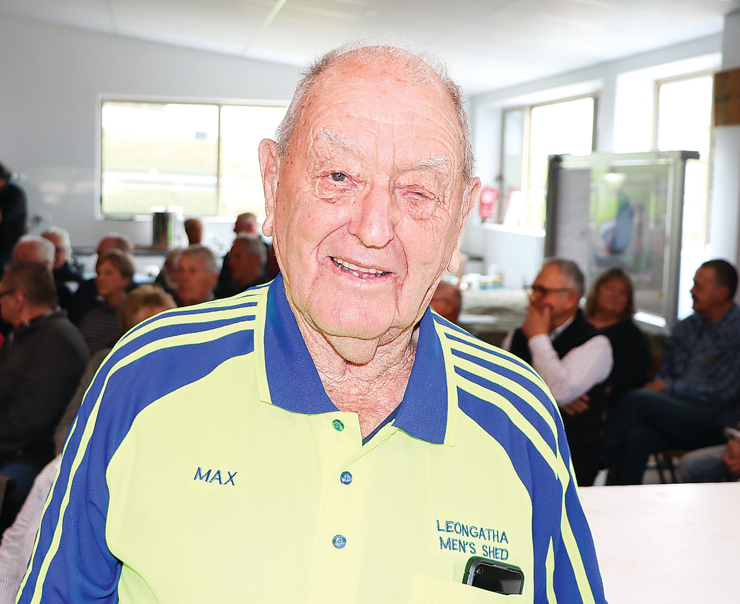 Leongatha Men’s Shed president Max Wood is delighted with the group’s new shed.

