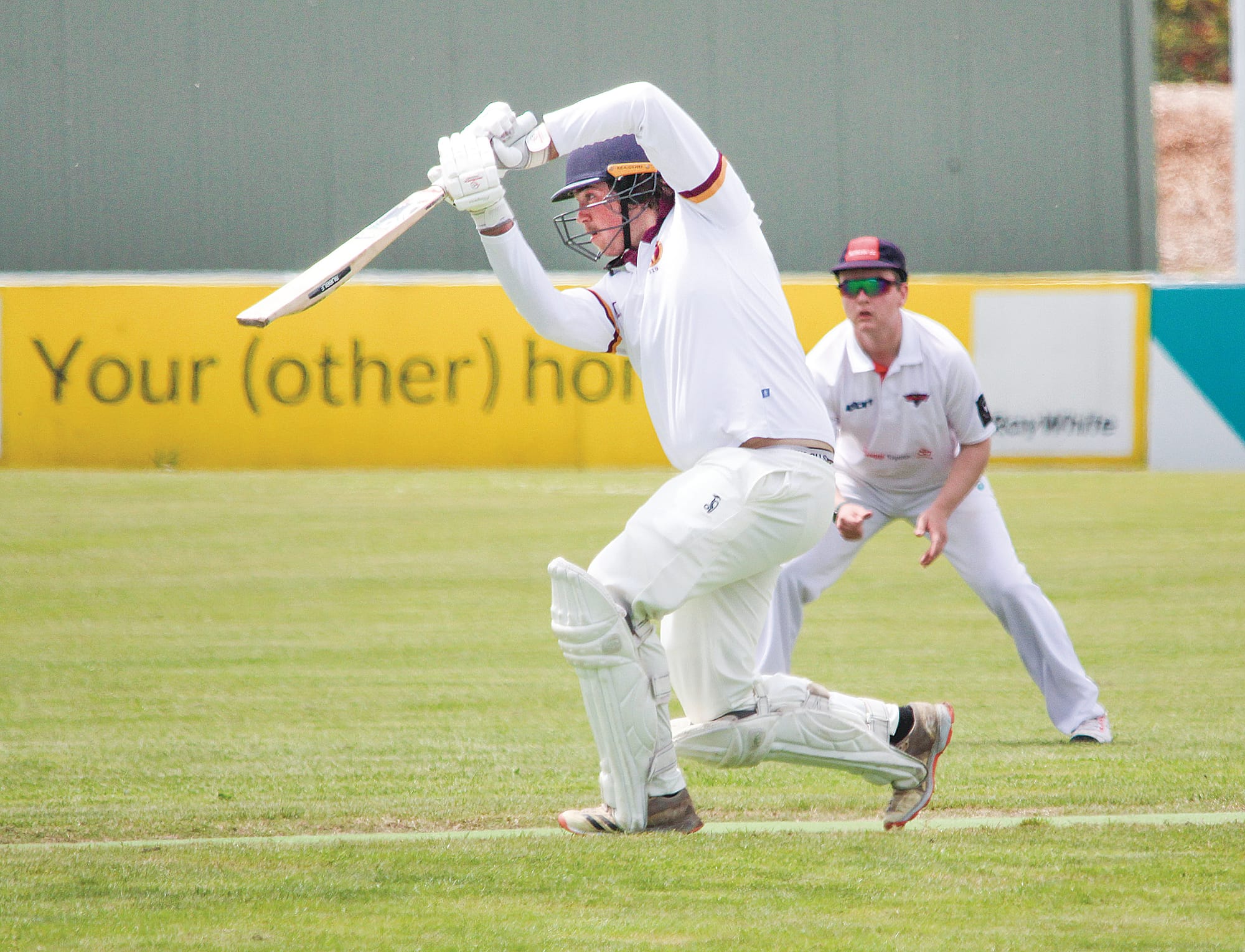 Diggers opener Ethan Lamers plays a nice shot, he top scored for his side with 42. 

