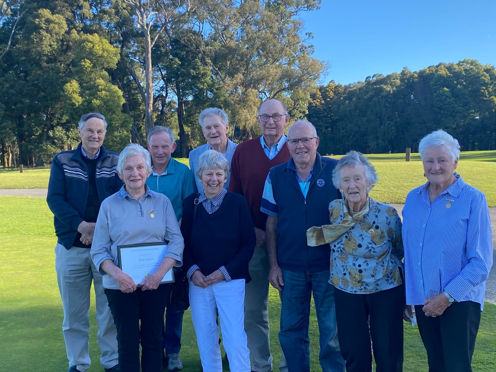 Trish Owen awarded life membership at Leongatha Golf Club