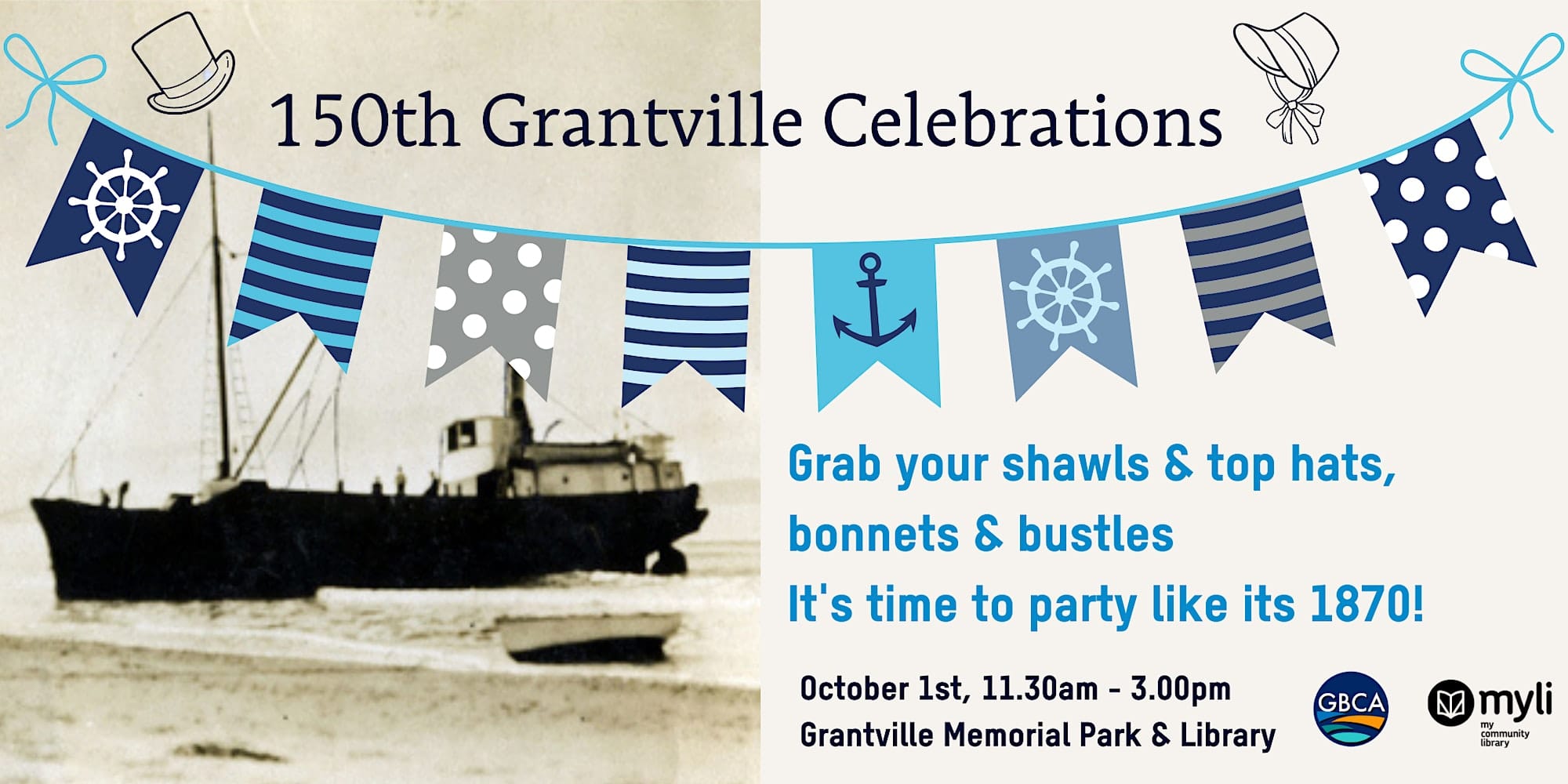 Dress up and celebrate 150 years at Grantville on Saturday